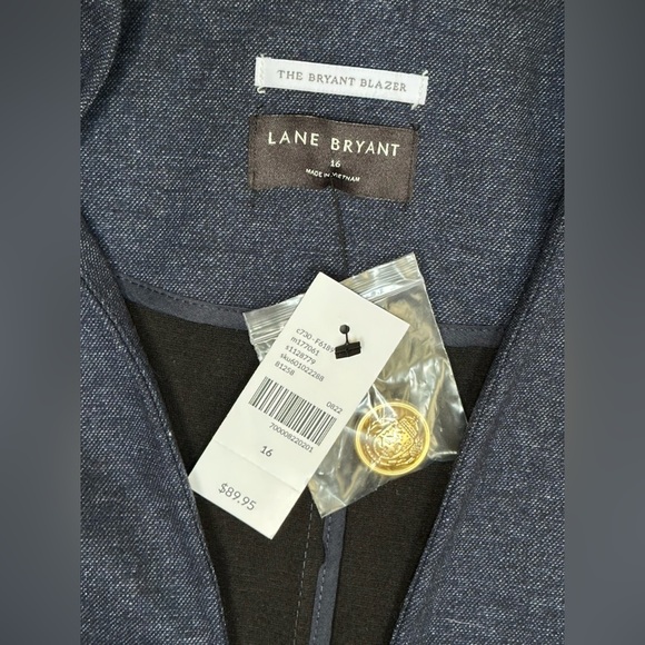 NEW Lane Bryant Faux-Denim Ponte Plus Size Bryant Blazer Women 16 Career Staple - Picture 13 of 16